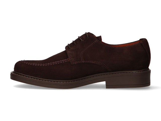 Brown Suede Leather Lace-Up Shoe