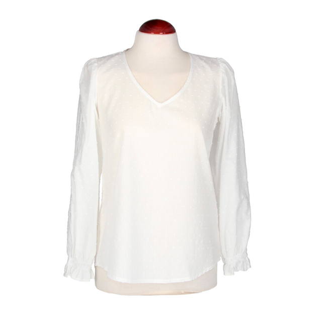 BLUSA ENCAJE MANGAS