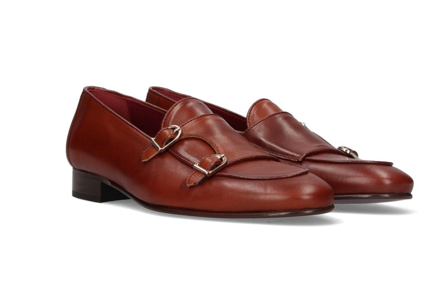 Brown Double Buckle Moccasin