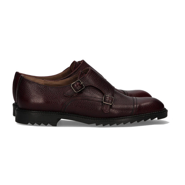 COPETE 2 HEBILLAS GRABADO BURDEOS