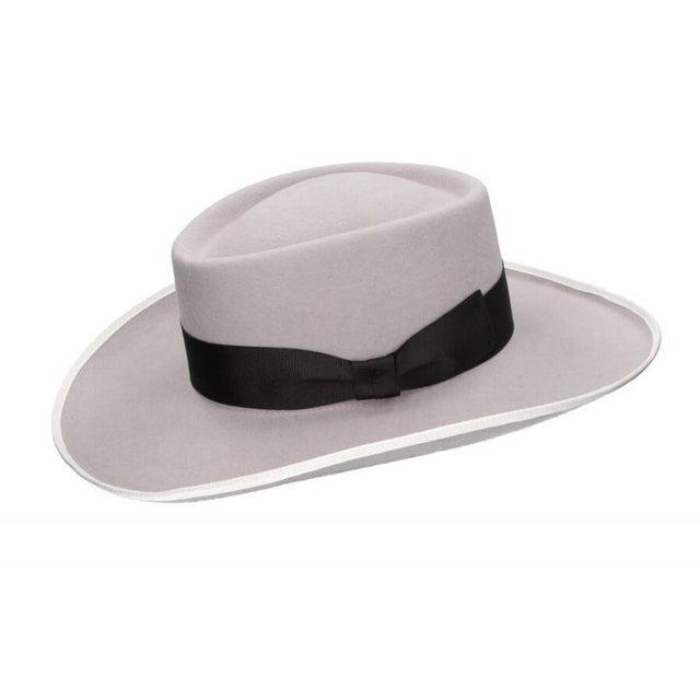 Silver Wool Gambler Hat
