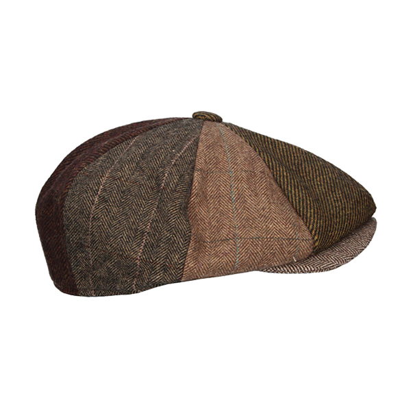 GORRA IRLANDESA PATCHWORK MARRON