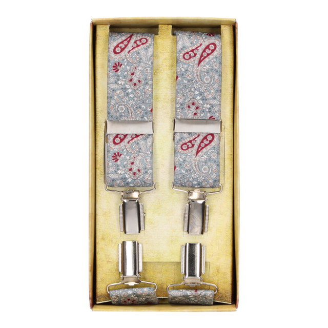 Burgundy Cashmere Gray Dress Suspender