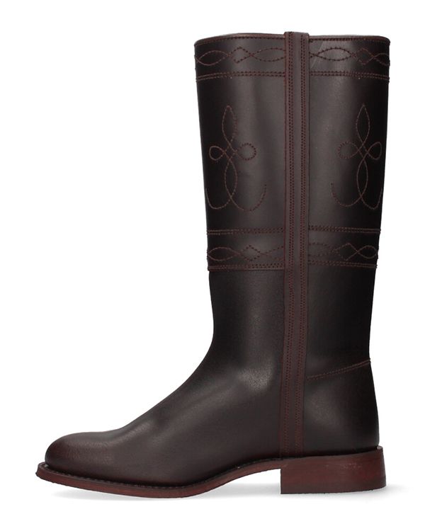 Special wide chestnut country boot Valverde del Camino