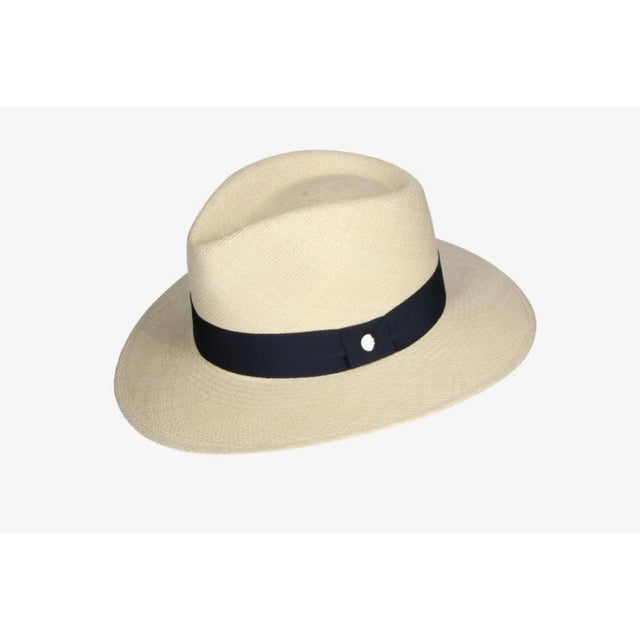 Natural Straw Pet Hat with Blue Ribbon