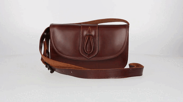 Rociero Leather Bag Ad. Baticola with Valverde del Camino Strap