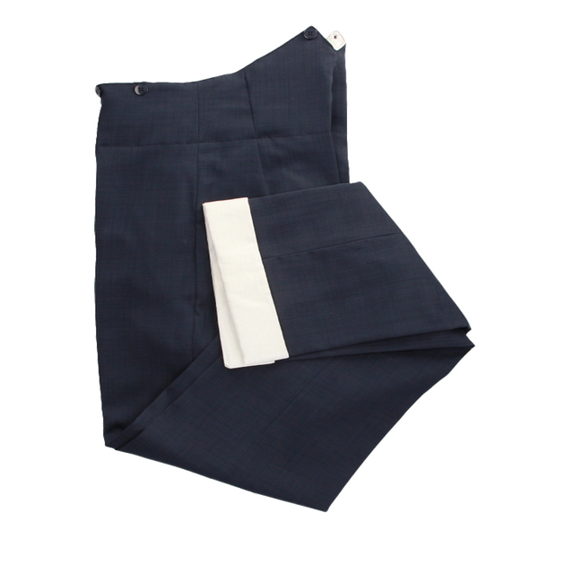 Calzona bleu marine à revers doublé élastique