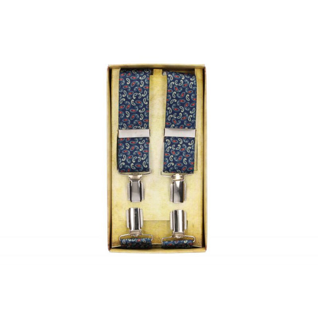 Blue Cashmere Red Dress Suspender