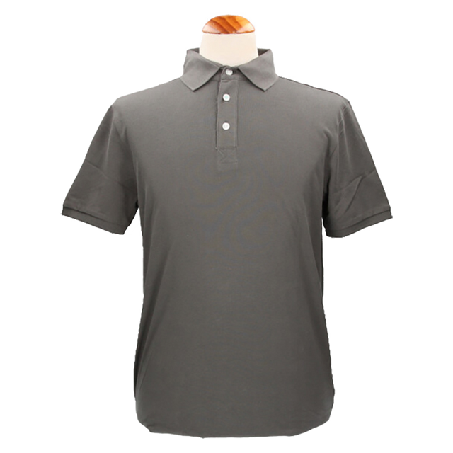 COTTON CHARCOAL POLO SHIRT