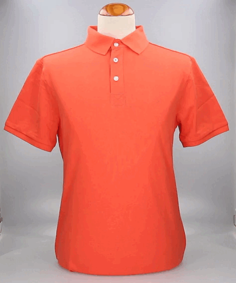 ORANGE COTTON POLO SHIRT