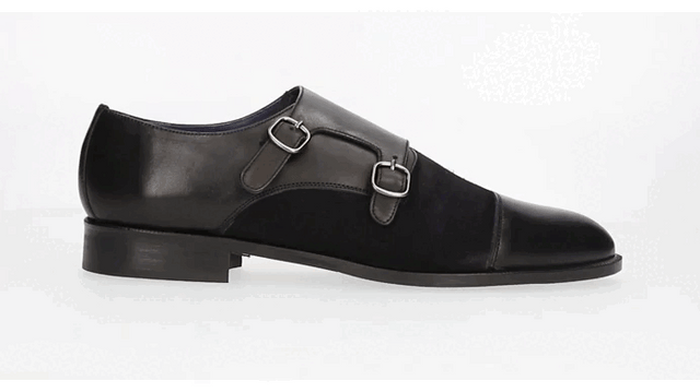 Black Double Buckle Shoe