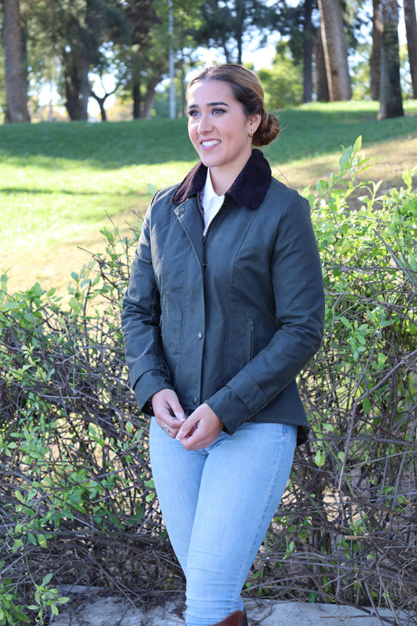 Chaqueta Encerada Verde