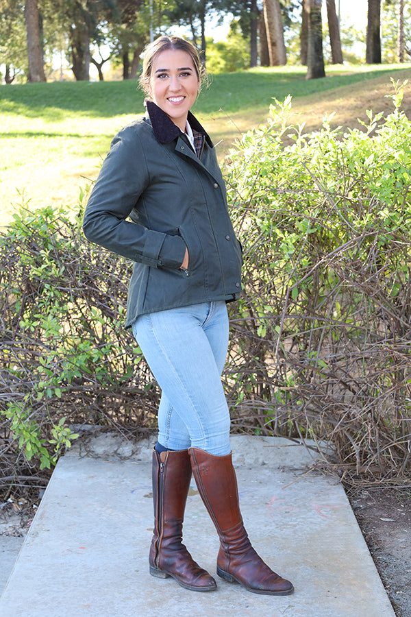 Chaqueta Encerada Verde