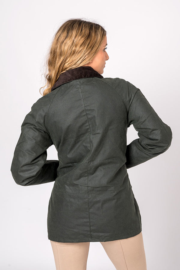 Chaqueta Encerada clásica verde