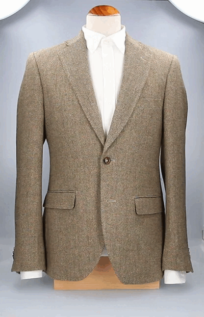 BLAZER BEIGE À CHEVRONS