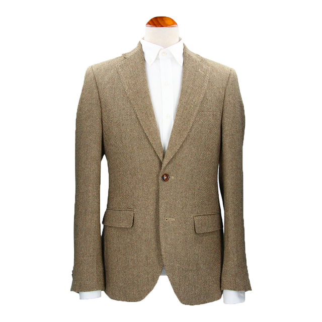 BLAZER BEIGE À CHEVRONS