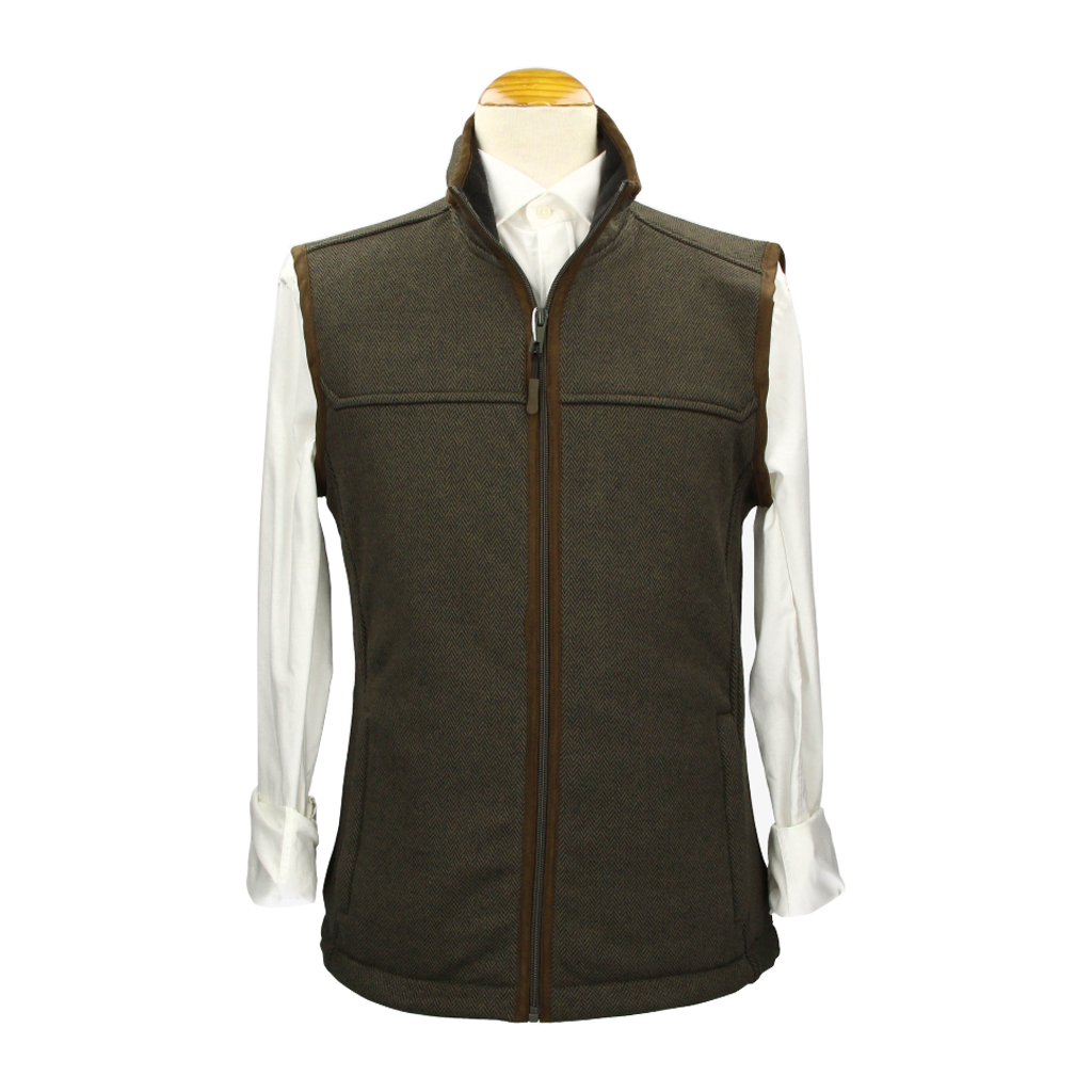 Green Polar Herringbone Vest