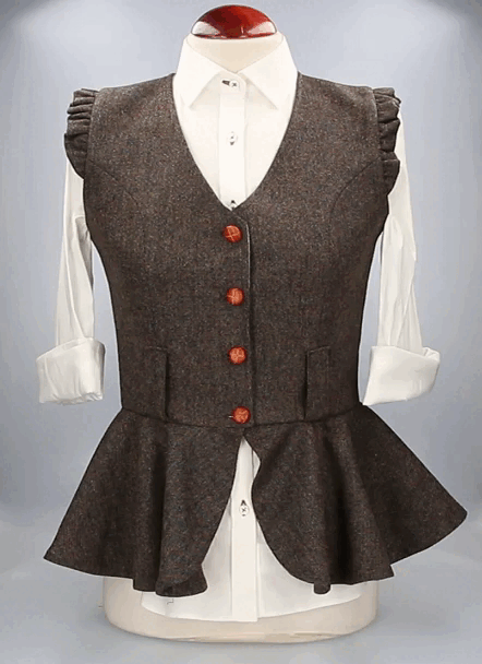*CRETE DENIM VEST IN GREENISH