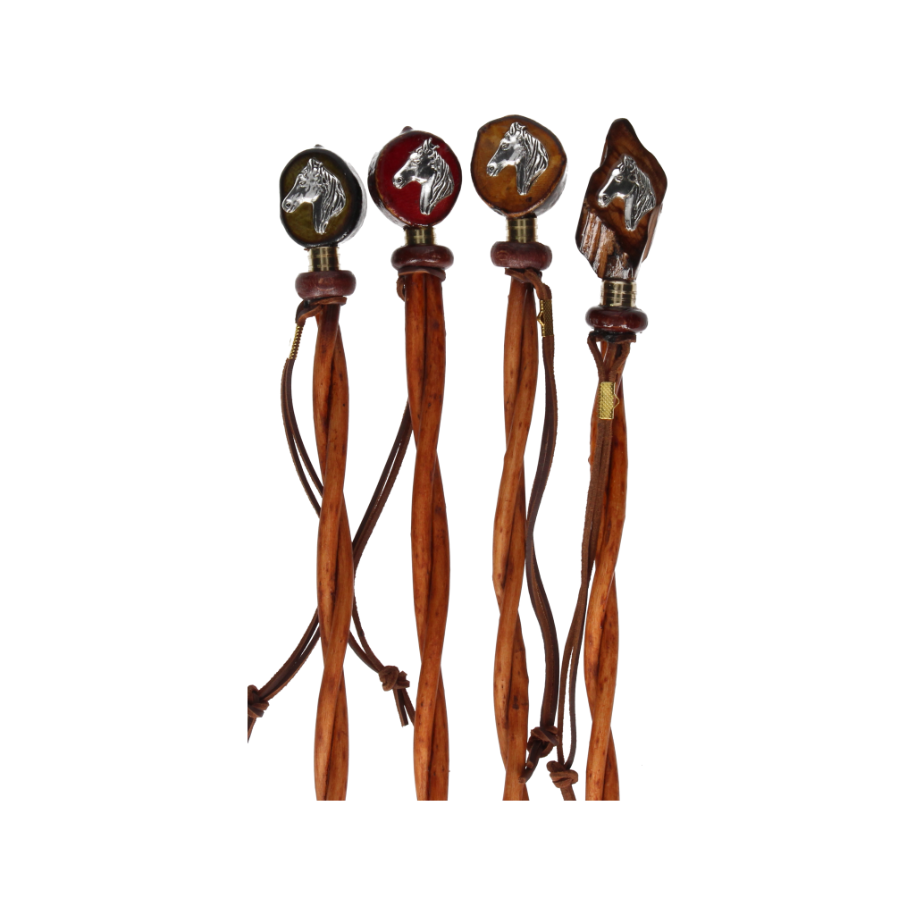 Braided Whip with Horse Handle