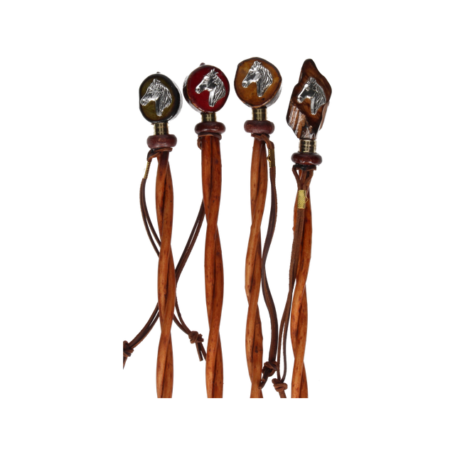 Braided Whip with Horse Handle