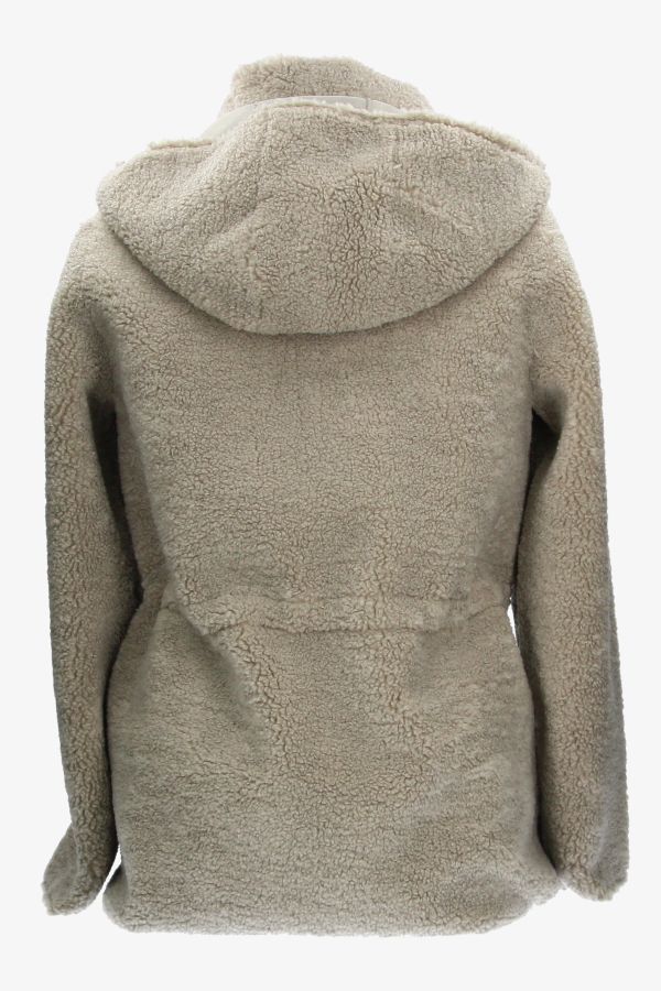 Veste à capuche réversible kaki