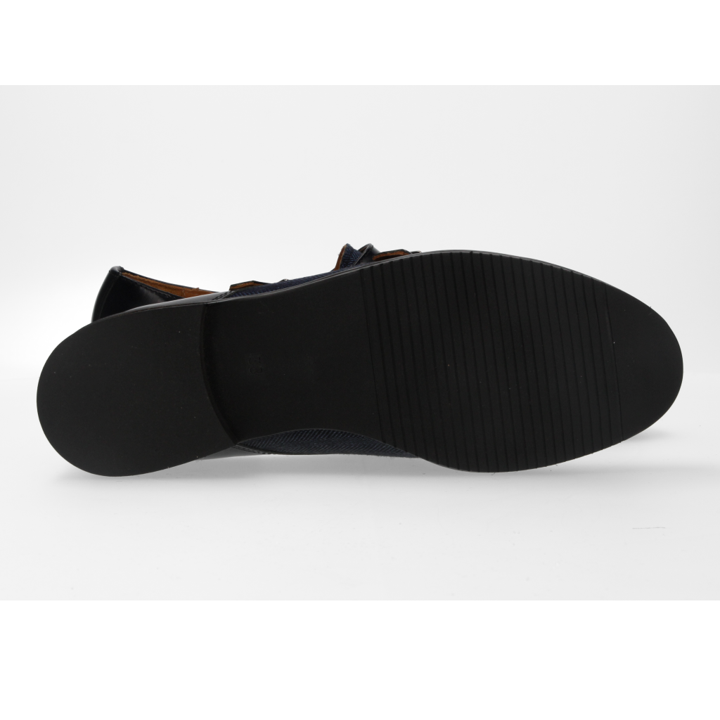 Two Buckles Antik Blue-Blue Herringbone Tuft