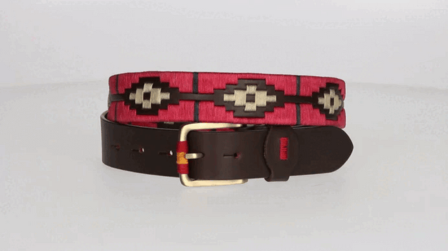 ARGENTINE BELT RED-BEIGE