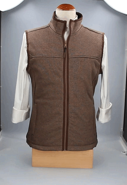 Camel Polar Herringbone Vest