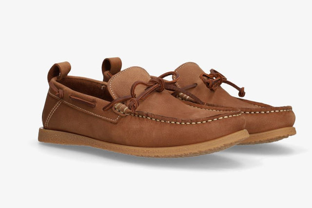 Nubuck leather nautical shoe
