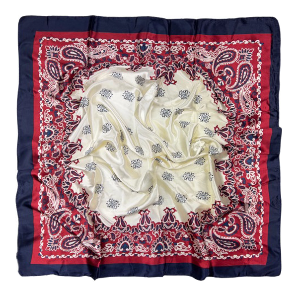 ÉCHARPE BEIGE/ROUGE