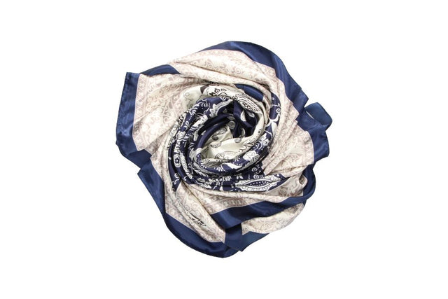 Petite écharpe en cachemire bleu