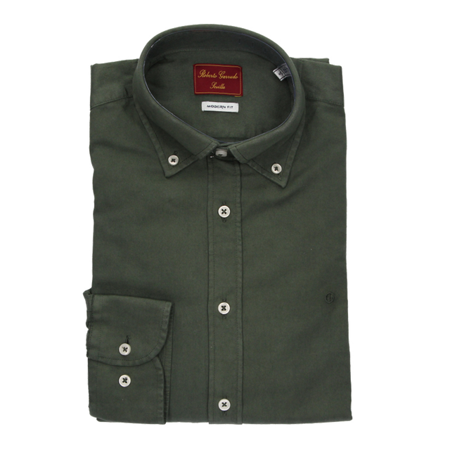 CAMISA LISA VERDE KAKI
