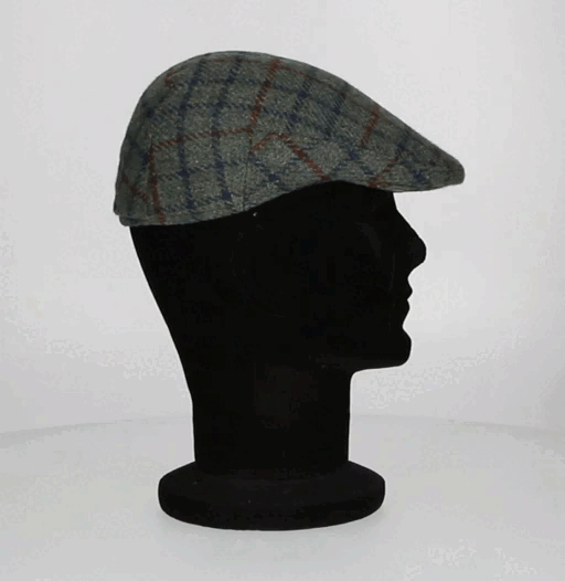 BONNET À CARREAUX BLEUS