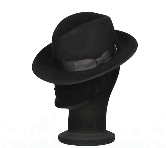 CHAPEAU NOIR À PAPILLON