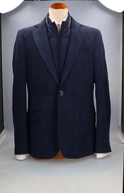 Americana con chaleco azul