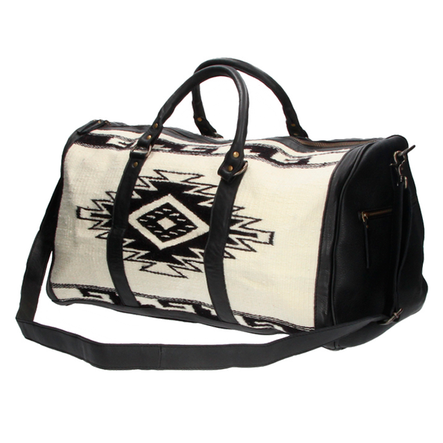 SAC DE VOYAGE NOIR EN TEXTILE (AD.)