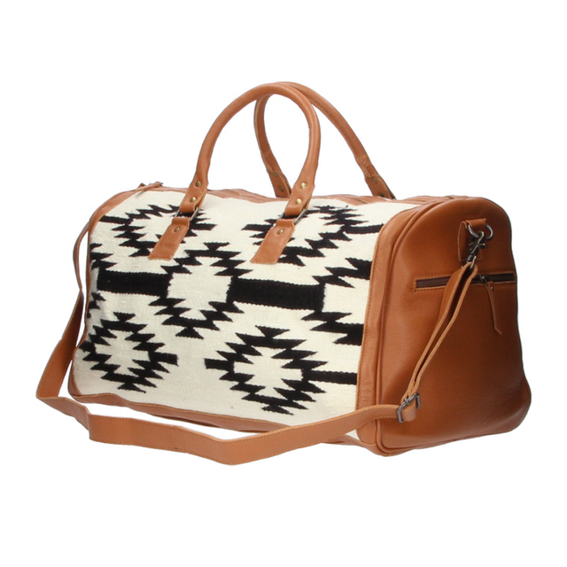 BOLSO DE VIAJE CUERO AD. TEXTIL
