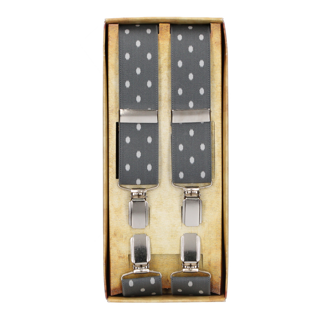 Tirante de Vestir Gris Lunares Blancos