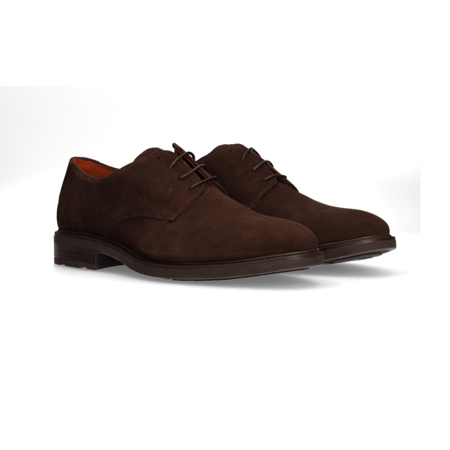 Zapatos con cordones trufa