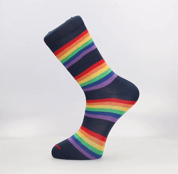 CALCETÍN ARCOIRIS AZUL