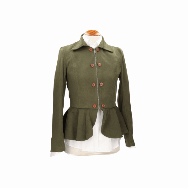 Veste en daim vert Tavira