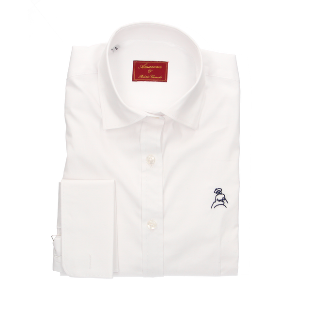 WOMEN'S POPLIN/LYCRA SHIRT WHITE