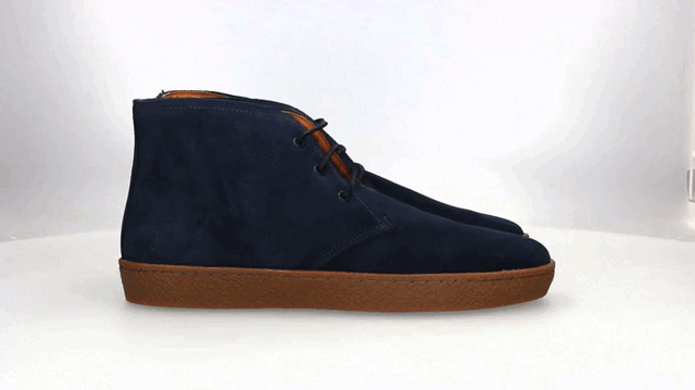 BOTTES DÉCONTRACTÉES EN DAIM BLEU MARINE