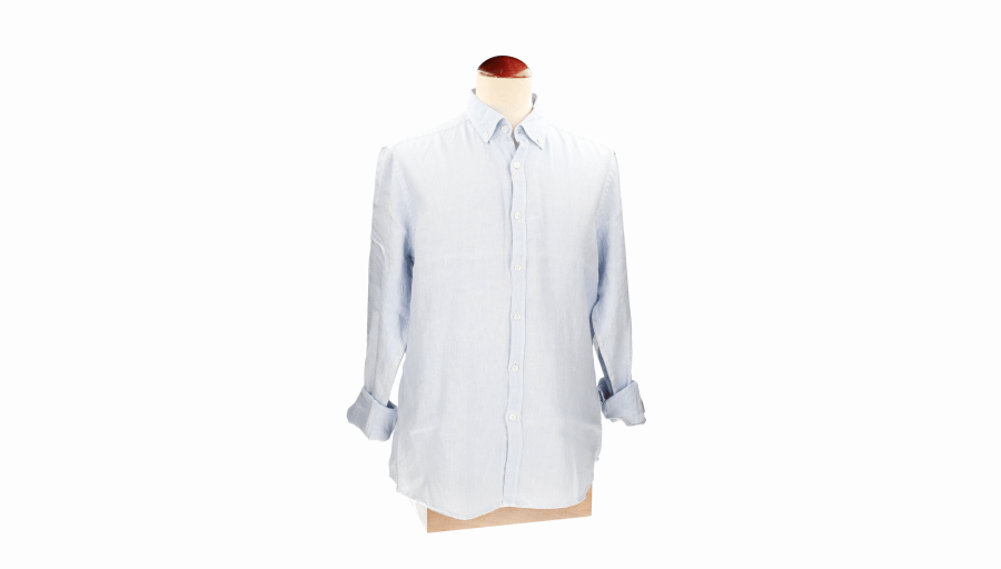 Light blue linen button-down shirt