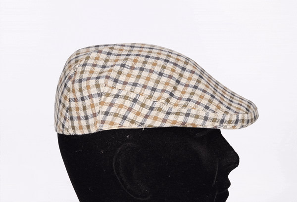 GORRA BULLET CUADROS VERDE/CAMEL