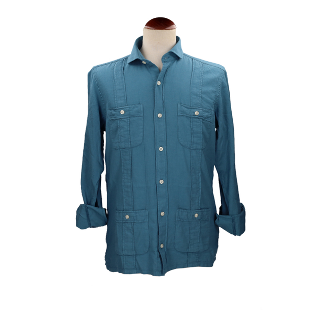 CAMISA CUBANA INDIGO