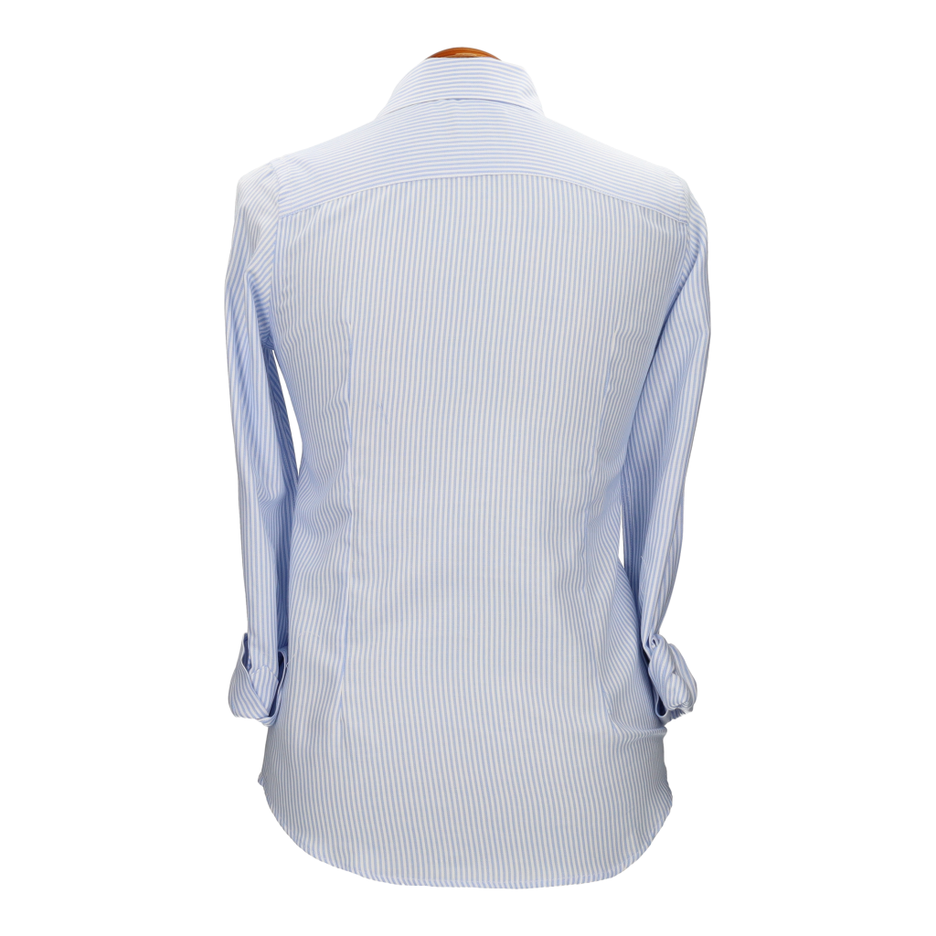 Camisa Mujer Rayas Azul con Bordado Amazona Marino