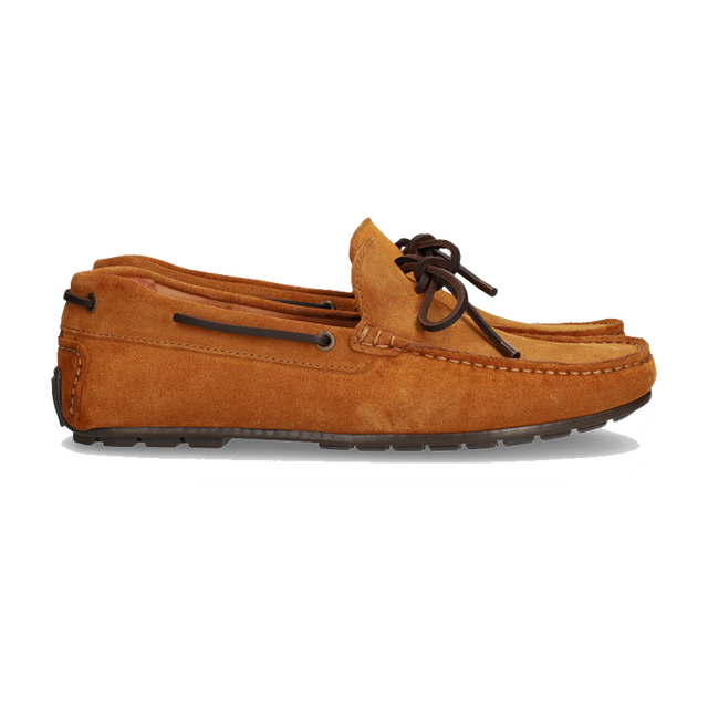 MOCASSIN À NŒUD EN CUIR ET DAIM