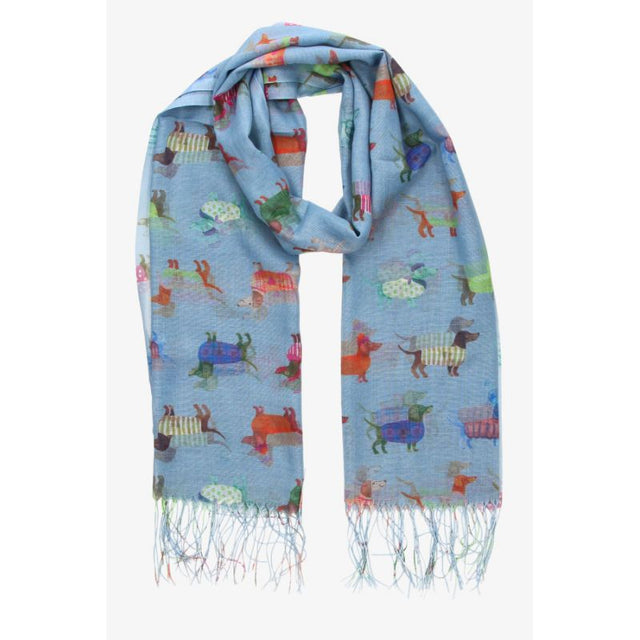 Foulard Flecos Perros Azulina
