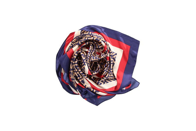 Mouchoir bleu ornemental